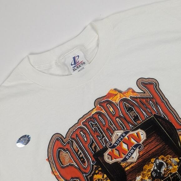 Vintage Superbowl XXXV 2001 Tampa Florida Logo Athletic Shirt NEW W/ TAG Size XL - Picture 5 of 10